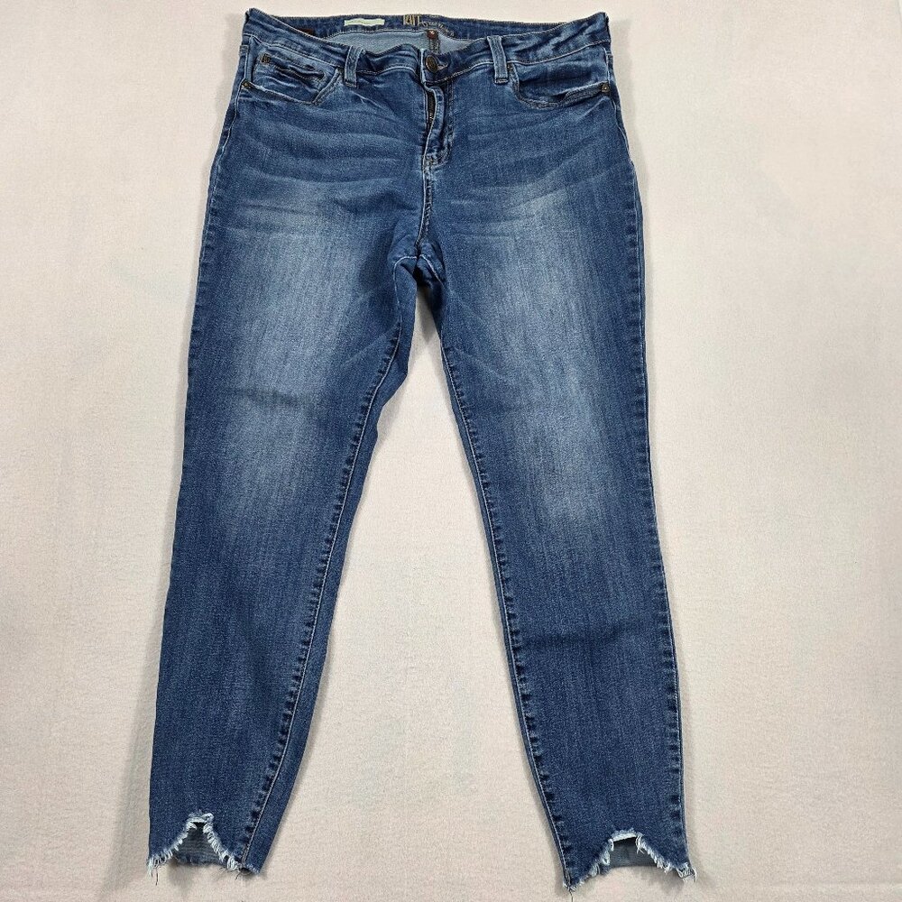 KUT from the Kloth Jeans Womens 16 Blue Denim Carlo Ankle Skinny High-Rise